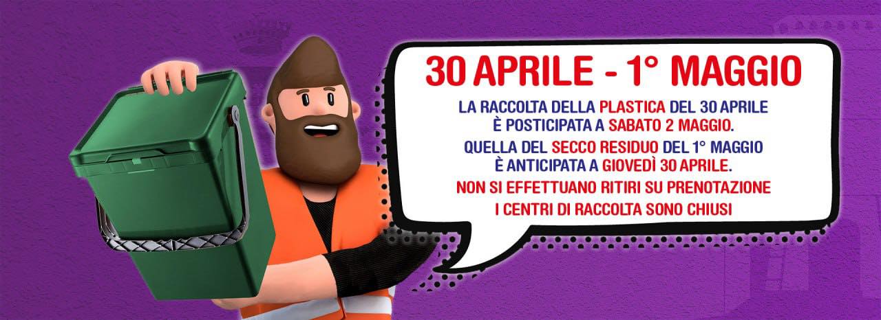 raccolta differenziata festività 1 maggio