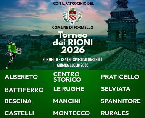 torneo rioni 2026